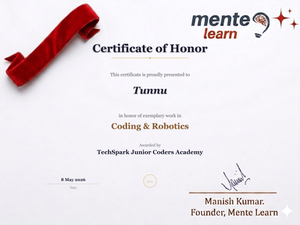 Certificate of Honor