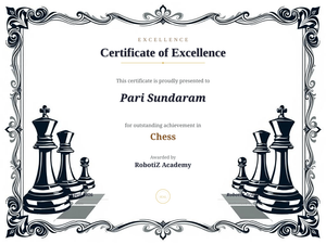 Certificate of Excellence